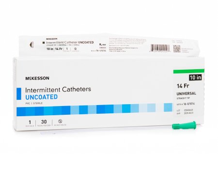 McKesson Straight Tip Uncoated PVC Unisex Catheter